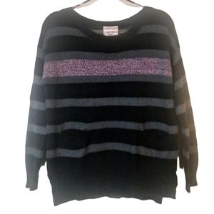 Romeo and Juliet Couture sweater long sleeve striped wool blend size S